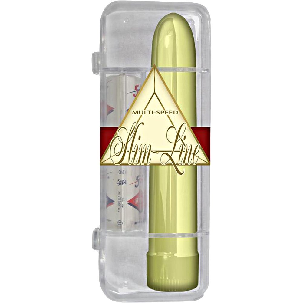 Slim Line Plastic Vibrator, Yellow, 7 Inch