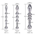 MEYILA Urethral Sound, 3 PCS Stainless Steel Urethral Dilators with Multi Beads Penis Plug Catheter Sounds Sex Toy Masturbation