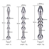 MEYILA Urethral Sound, 3 PCS Stainless Steel Urethral Dilators with Multi Beads Penis Plug Catheter Sounds Sex Toy Masturbation