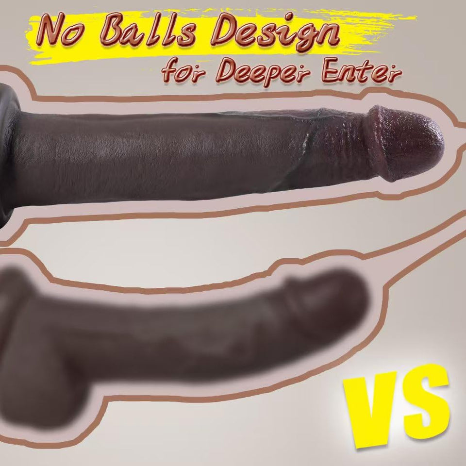 7.9in Thin Dildo for Beginners, Small Anal Dildo Without Balls, Soft Realistic Silicone Dildo with Soft Head, Strap On Dildo wit