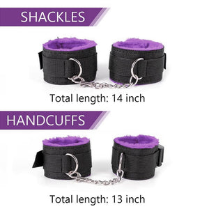BDSM Restraints Sex Toys 28 Pcs Bondage Restraints Kits Fetish Bed Restraints Set for Beginners SM Adult Games Cuffs Gag Blindfo