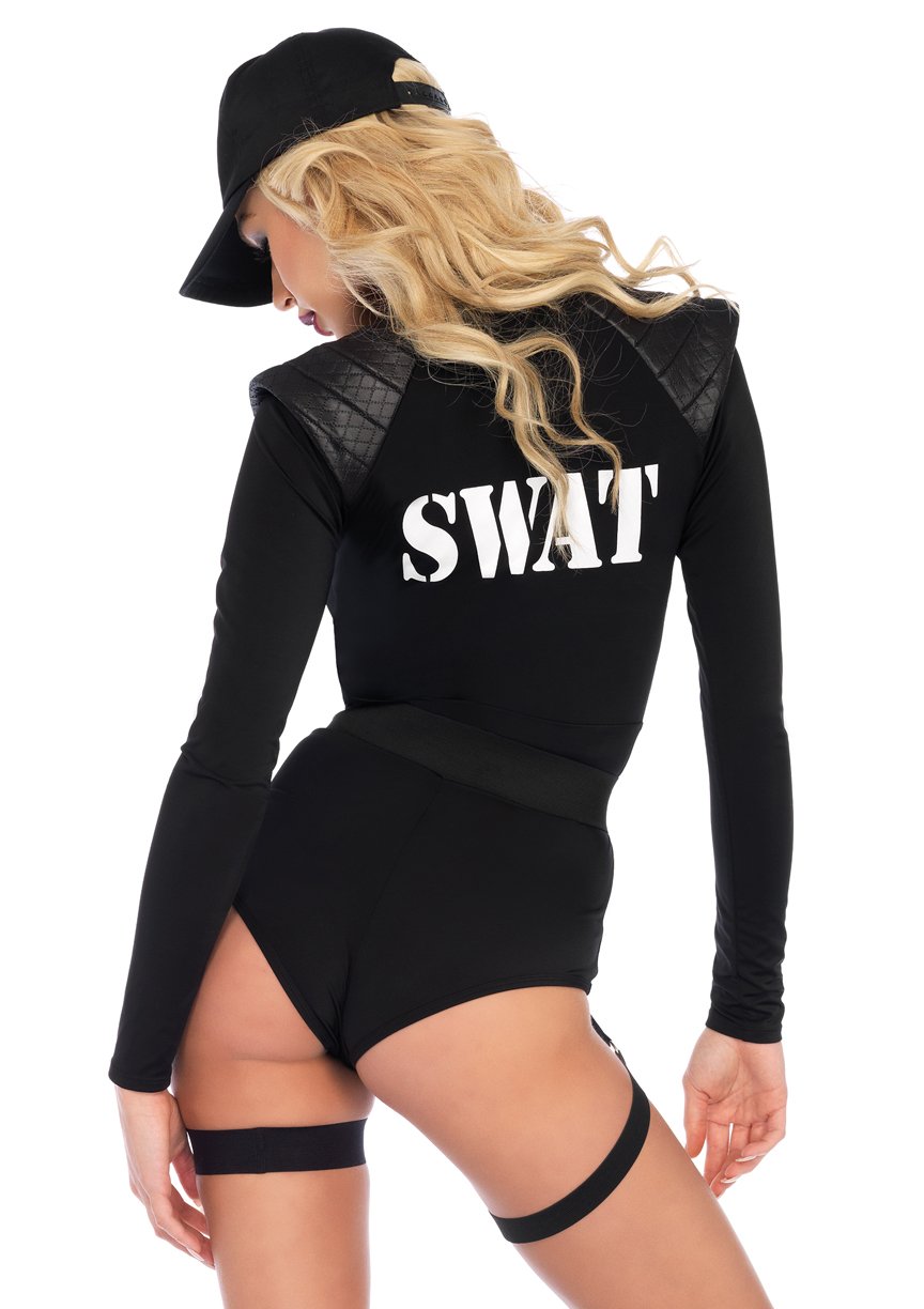 5Pc.Swat Team Babe,Bodysuit,Be