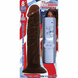 All American Real Skin Afro American Whoppers Vibrating Dong, Brown, 8 Inch