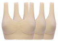 ohlyah Women s Seamless Wire-Free Bra with Removable Pads pack 3 Pack Nude XXXL 38DD 40D 42C 42D 44B 44C