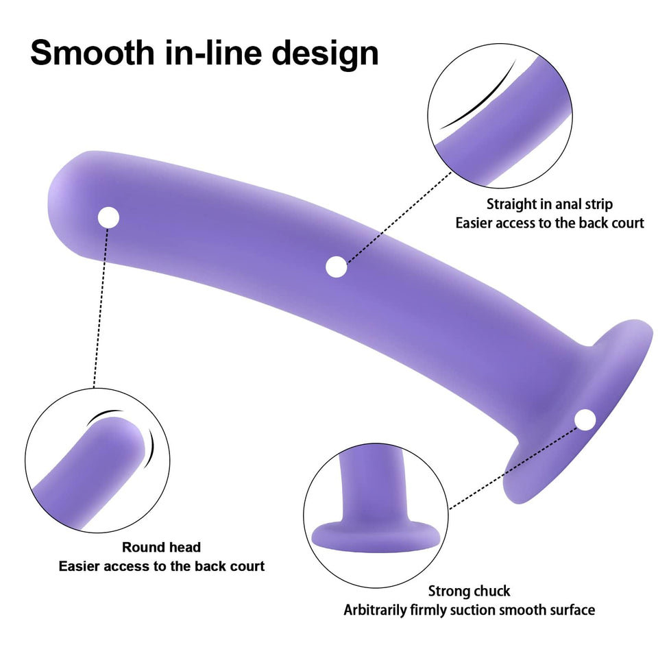 Anal Plug Anal Dildos Prostate Massager,3 Sizes Silicone Butt Plug Anal Training Kit with Strong Suction Cup Base Anal Toys Sex