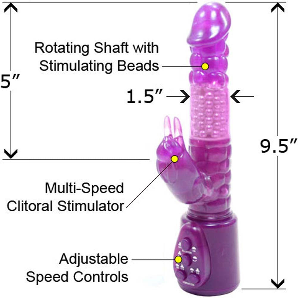 Golden Triangle Jungle Jigglers Wabbit Vibrator, Purple