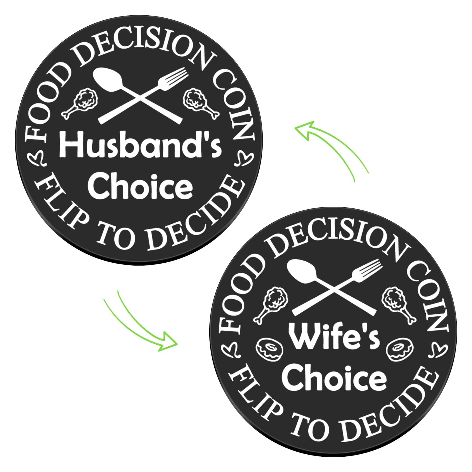 Husband Wife Gift Food Decision Coin Gift Valentines Day Anniversary Birthday Gift for Couple Women Men Gift for Couple Husband