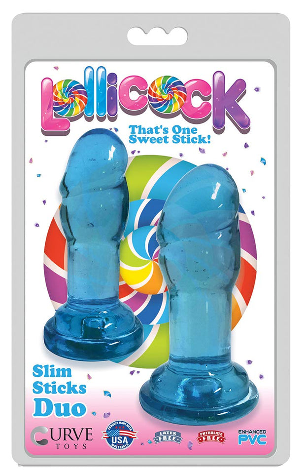 Curve Novelties 70339: Lollicock Slim Stick Duo Berry Ice