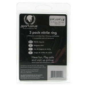 Spartacus Nitrile Cock Ring Set, Red