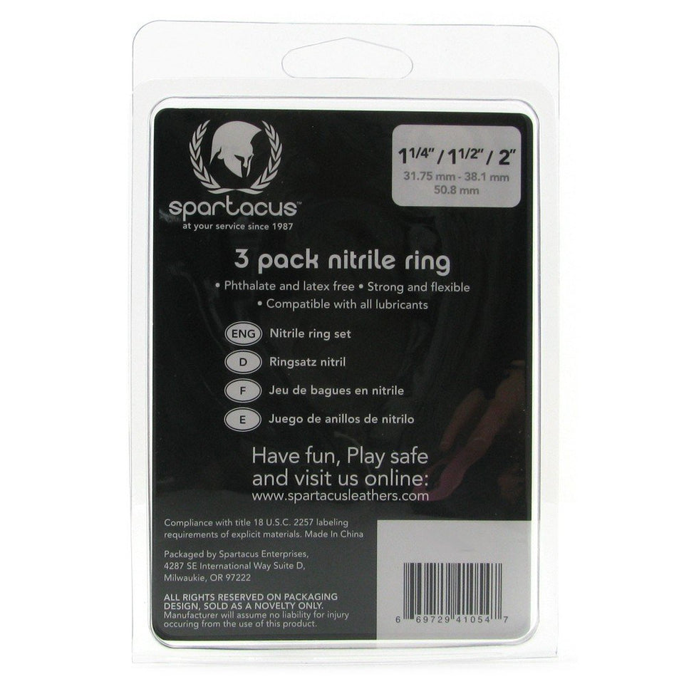 Spartacus Nitrile Cock Ring Set, Red