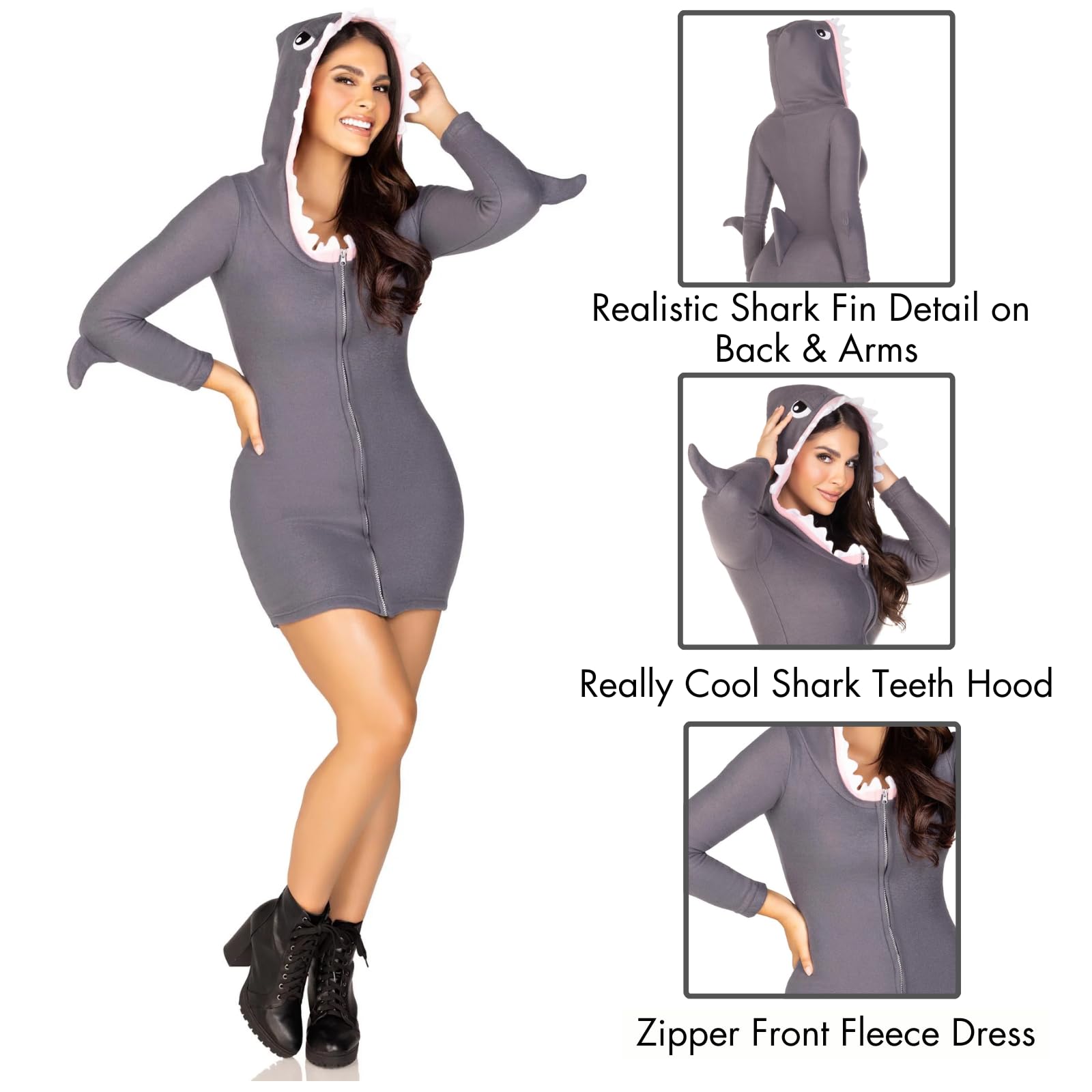 Cozy Shark,Dress W/Shark Fin D