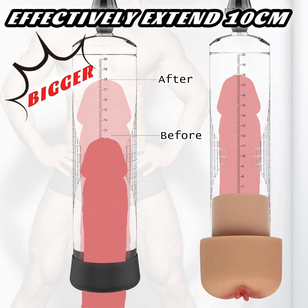 Vacuum Penis Pump, Manual Penis Enlarger for Male Erection & Enhancement, Sex Toys for Men,Penis Massage & Stimulation Device wi