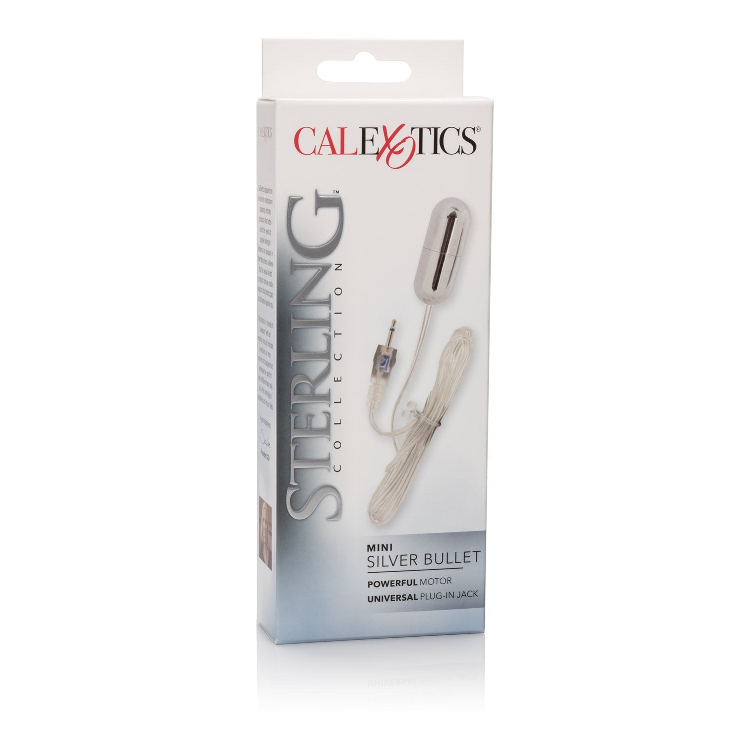 Calexotics Sterling Collection - Mini Wired Bullet Egg Vibrator - Sex Toys For Couples - Adult Vibe Massager - Silver - 1.5 Inch