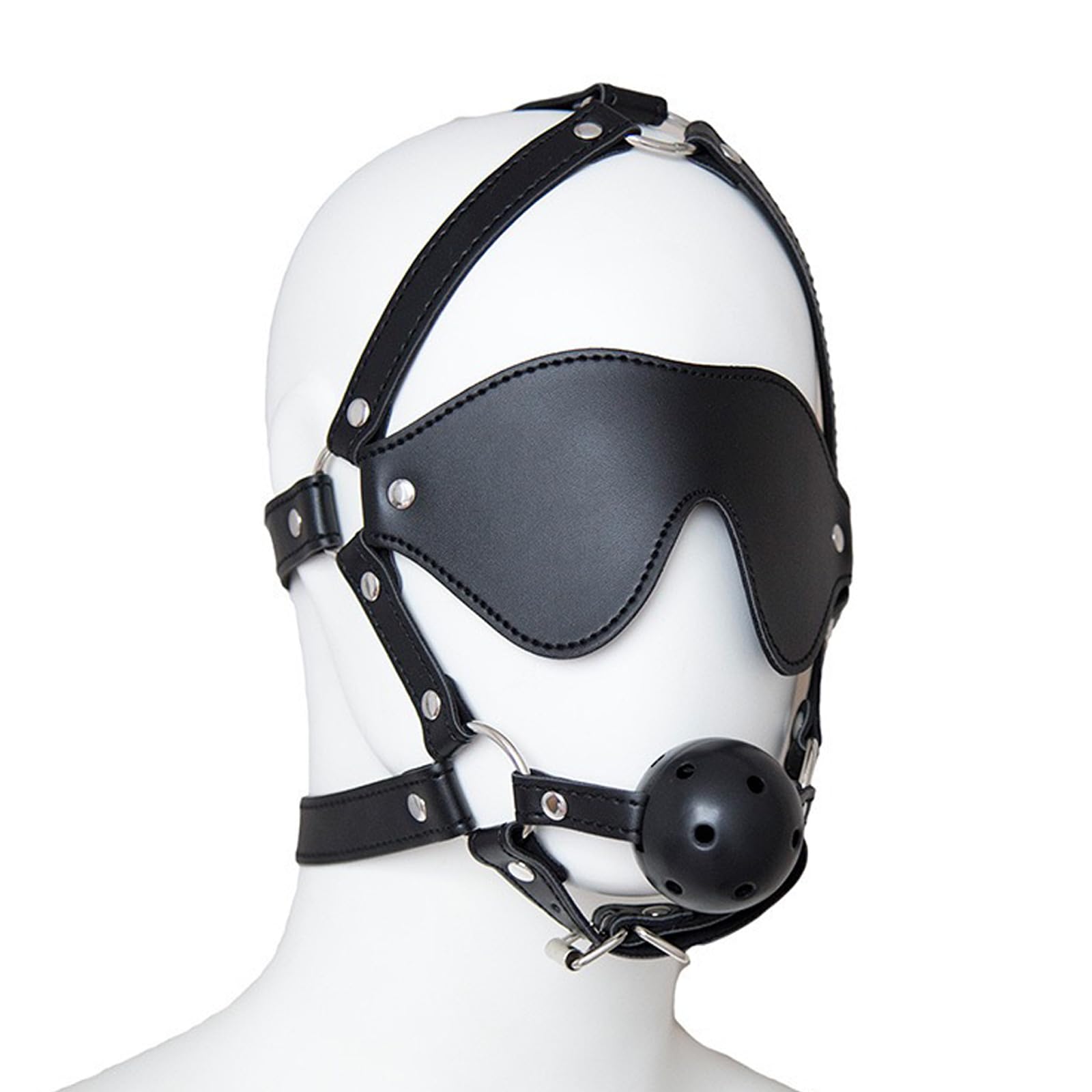 Sleep Mask with Hollow Ball:Blindfold Eye Mask Sleep Mask with Adjustable Strap for Fun(Black)