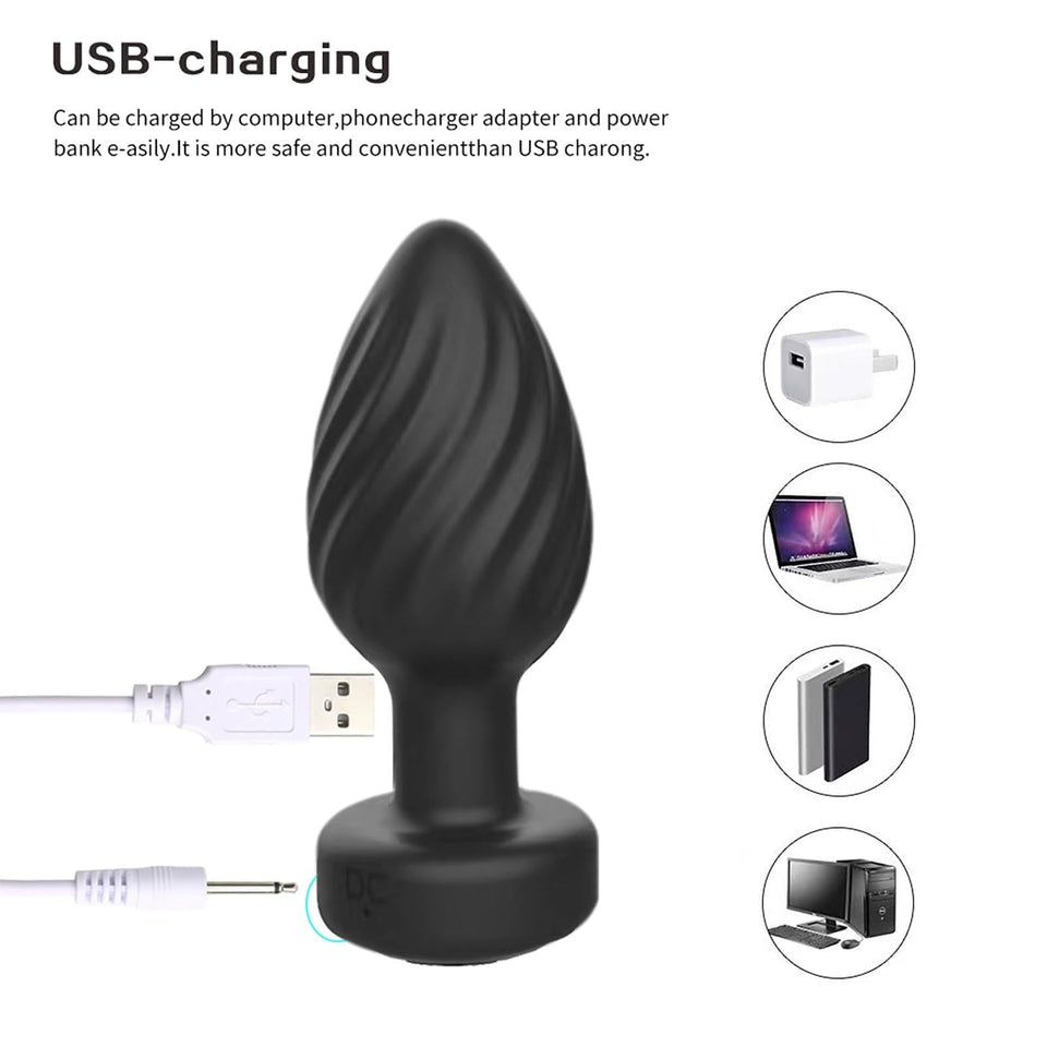 Wireless Remote Control Anal Plug - 10 Frequency Vibration, Rechargeable & Waterproof Adult Sex Toys for Men & Women, Butt Plug