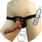 Real Skin Latin American Whoppers Dong With Harness Dildo, 8 Inch