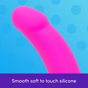 Lovehoney Curved Dildo - 6 Inch with Suction Cup - Flexible Anal Dildo for Men and Women - Harness Compatible Strap On - Smooth