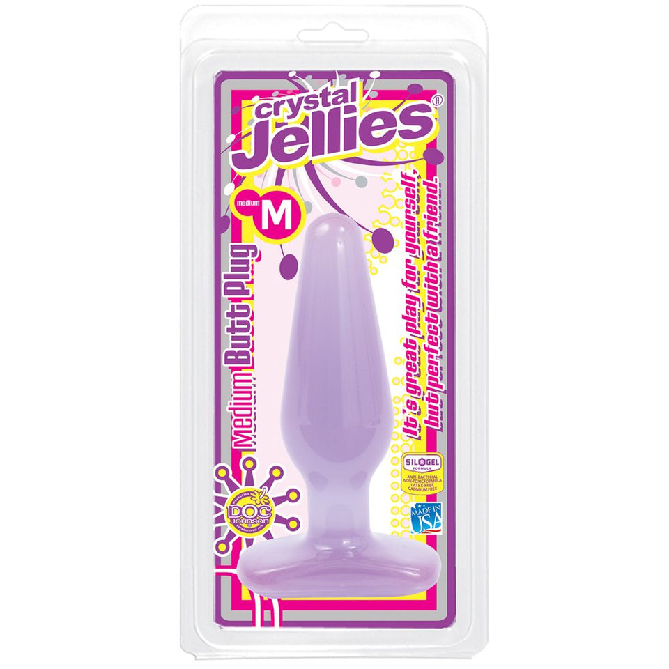 Crystal Jellies Butt Plug Purple Medium