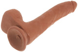 The D Realistic D 9 In Slim W/ Balls Ultraskyn Caramel
