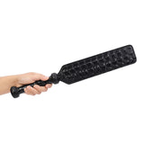 alisikee Faux Crocodile Leather Spanking Paddle for Adult Sex Toys, 16.3in Faux Leather Bondage Sexual Paddles BDSM Set, Black