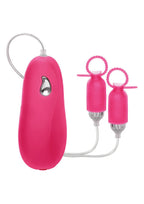 Calexotics Nipple Play Silicone Vibrating Nipple Pleasurers, Pink
