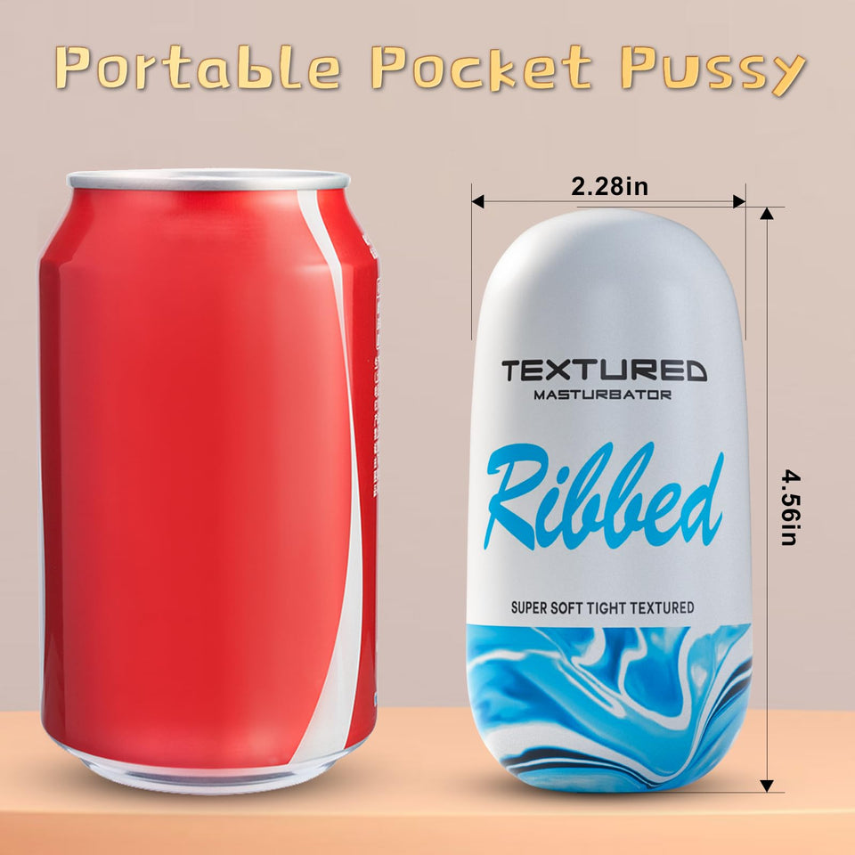 Male Masturbator Sex Toys for Men - Pocket Pussy Egg Set Stroker Adult Sex Toys, Ultra Soft Stretchy 3D Realistic Textured Male