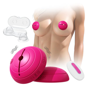 Nipple Sex Toys - Clamp-Sucker Combo, Nipple Vibrator Lightweight Wearable Vibrating Nipple Clamps, Remote Control Vibrators, BD