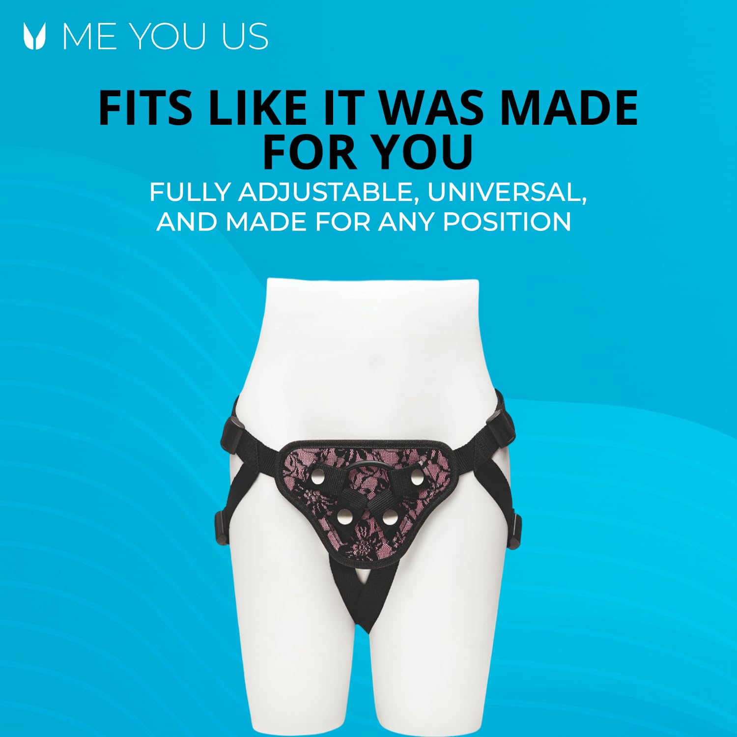 Me You Us Adjustable Harness Black