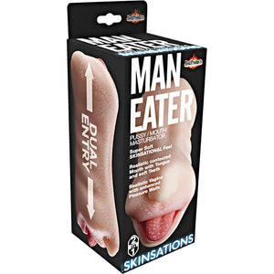 Hott Products Unlimited 64614: Skinsation Man Eater Pussy & Mouth Masturbator