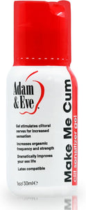 Adam & Eve Make Me Cum Water Based Clitoral Sensitizer Clear Gel - Personal Sexual Lubricant for Women - Increases Sensitivity for Stronger Orgasm - Lube for Sex and Masturbation - Clear 1 oz.