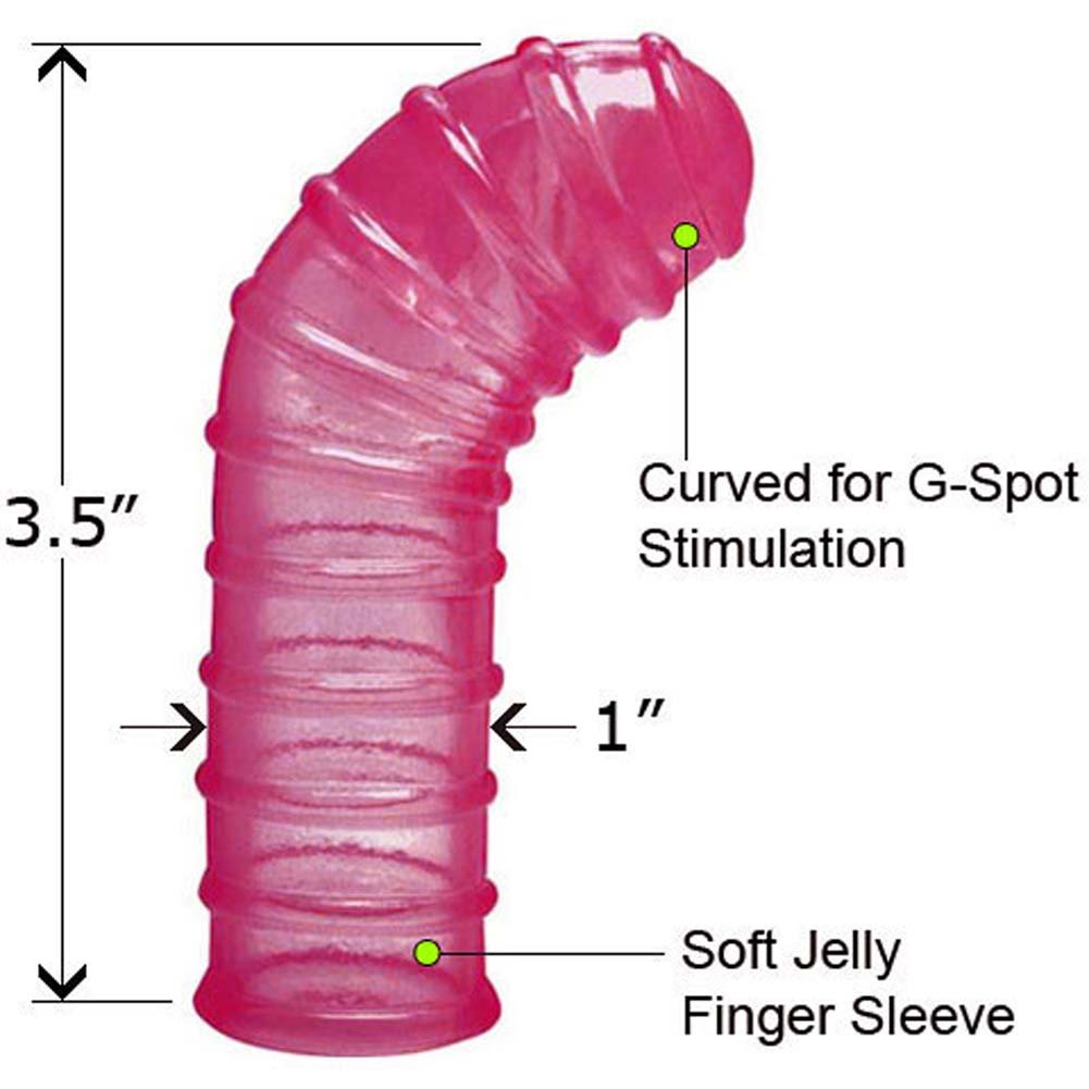 Pulsating Love Finger Jelly G Spot Vibe 3.5 Inch Pink