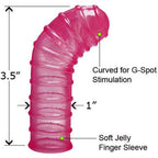 Pulsating Love Finger Jelly G Spot Vibe 3.5 Inch Pink