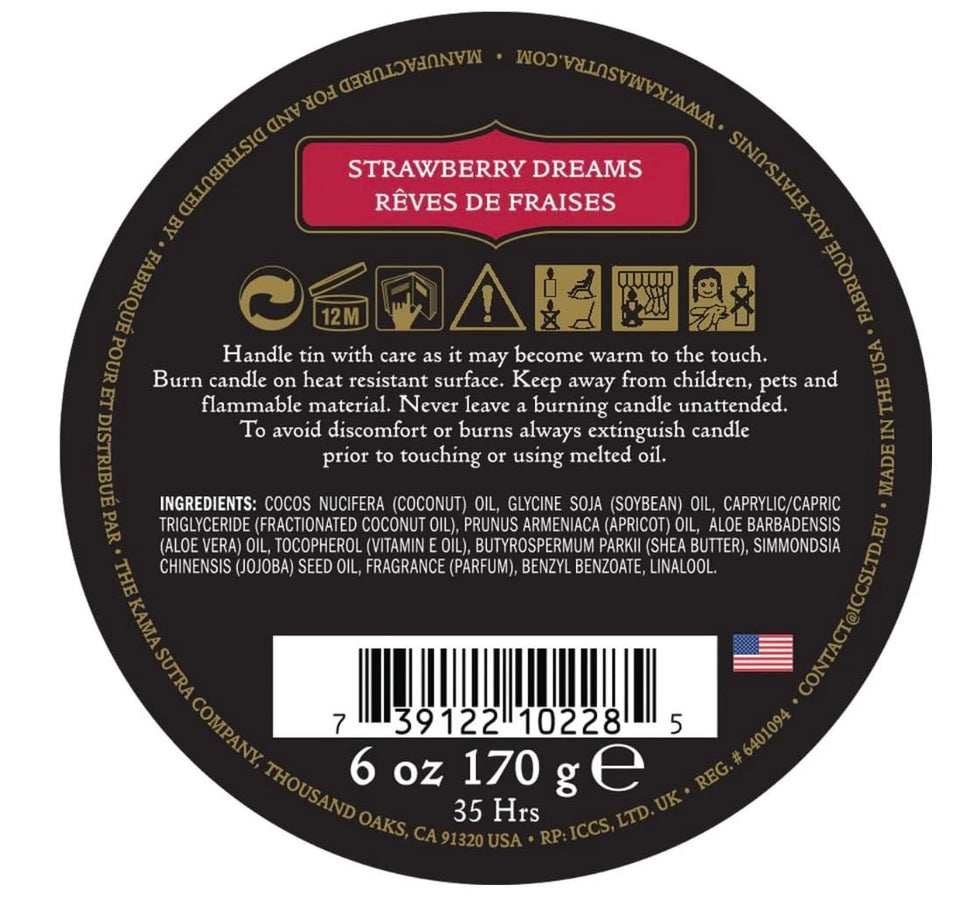 Ignite Strawberry Dreams Massage Candle - 6 Oz.