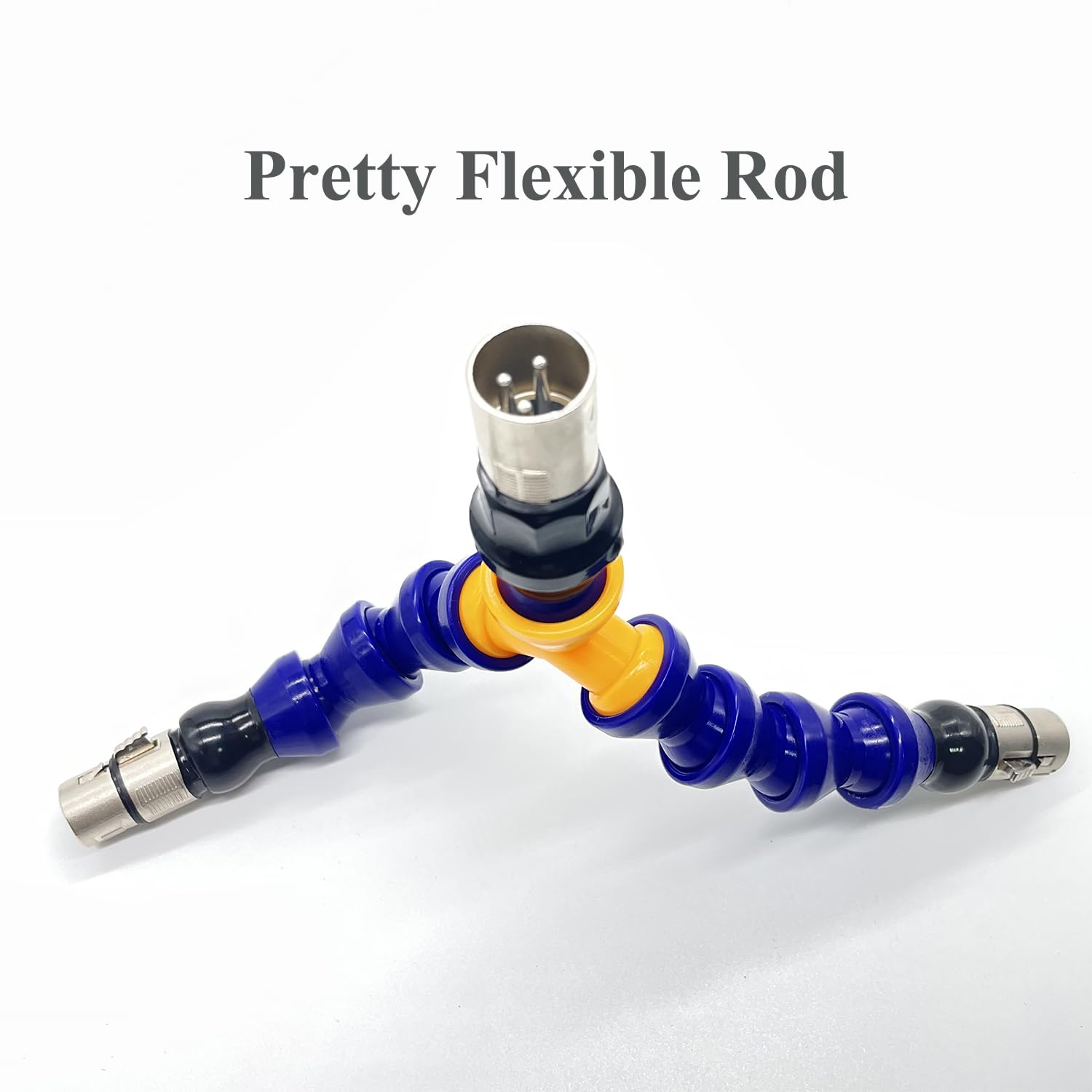 TenFruit 3XLR to Double 3XLR Adapter with Flexible Rods Sex Machine Attachment Double Penetration for 3XLR Connector Dildos Mast
