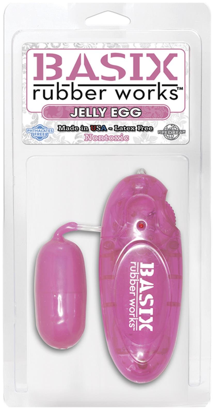 Basix Rubber Jelly Egg - Pink