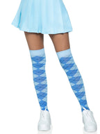 Argyle Knit Over The Knee Sock