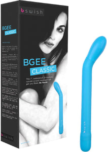 B Swish Bgee Curved Vibrator, Aqua, 7''