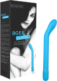B Swish Bgee Curved Vibrator, Aqua, 7''