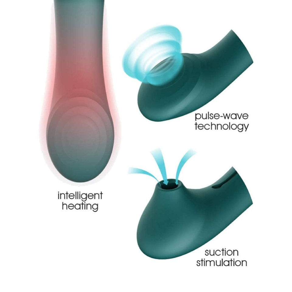 Zalo Queen Set G-Spot Pulsewave Vibrator With Suction Sleeve | Waterproof Sex Toy With 8 Vibration Modes 8 Pulse-Wave Modes | Usb Rechargeable Battery | 1-Year Warranty | Wine Red