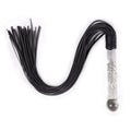 28  Glass Flogger Adult Sex Toy | Premium BDSM Whip for Couples | Sexy Black Bull Whip | Spanking Paddle Riding Crop