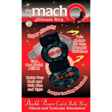 Double Power Cock & Balls Ring Black