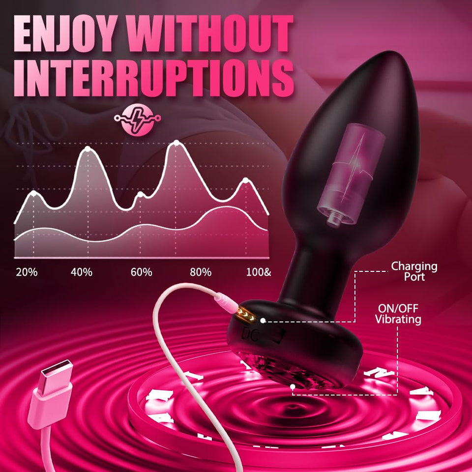 Anal Plug Vibrating Butt Plug, Adult Sex Toys 3PCS Silicone Anal Plugs, Anal Sex Toys with Remote Control 10 Vibrating Vibrator