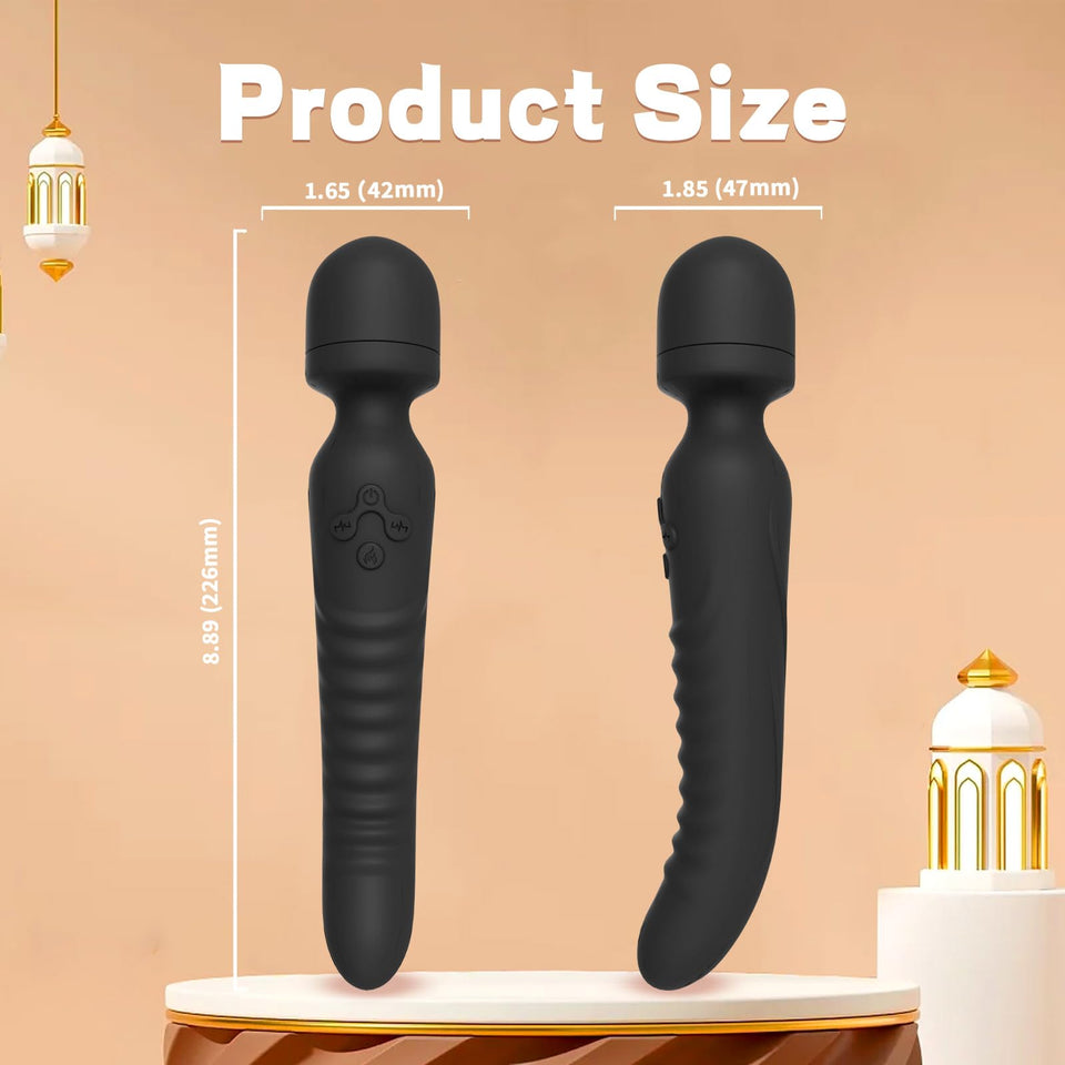 G Spot Vibrator, Vibrator Wand Clitoral Stimulator with Heating Function and Mini Vibrating Ball for Clitoris, G-spot Stimulatio