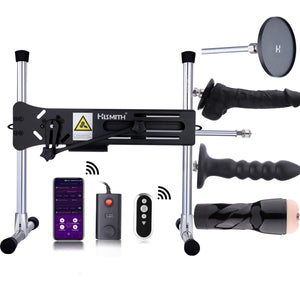 Hismith Premium Sex Machine Device, APP Remote Control Adult Sex Toy, with KlicLok System Connector, with Silicone Dildos and Ma