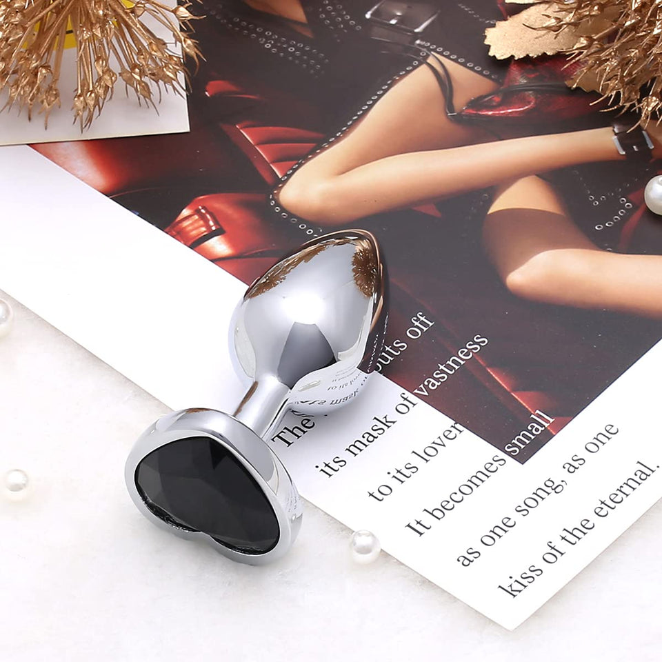 Akstore Small Super Steel Fetish Plug Anal Butt Personal Sex Massager (Black)