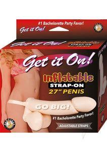 (Wd) Get It On Inflatable Stra 27 Penis Flesh ''