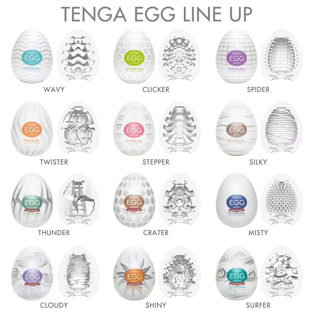 Tenga Egg-Vp6(1) Easy Beat Egg Portable Male Masturbator Variety Pack, 6 Pack