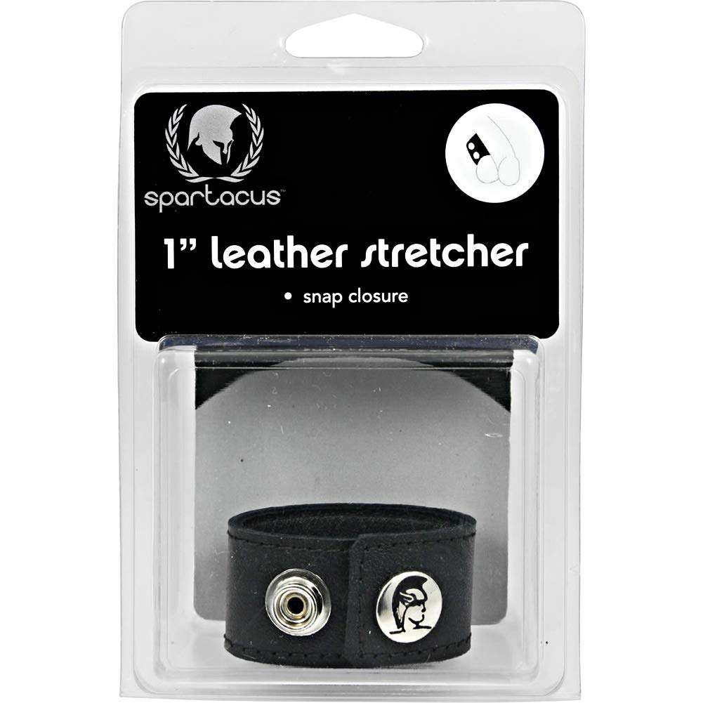 Spartacus Ball Stretcher With Snaps, Black, 1 Inch