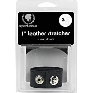 Spartacus Ball Stretcher With Snaps, Black, 1 Inch