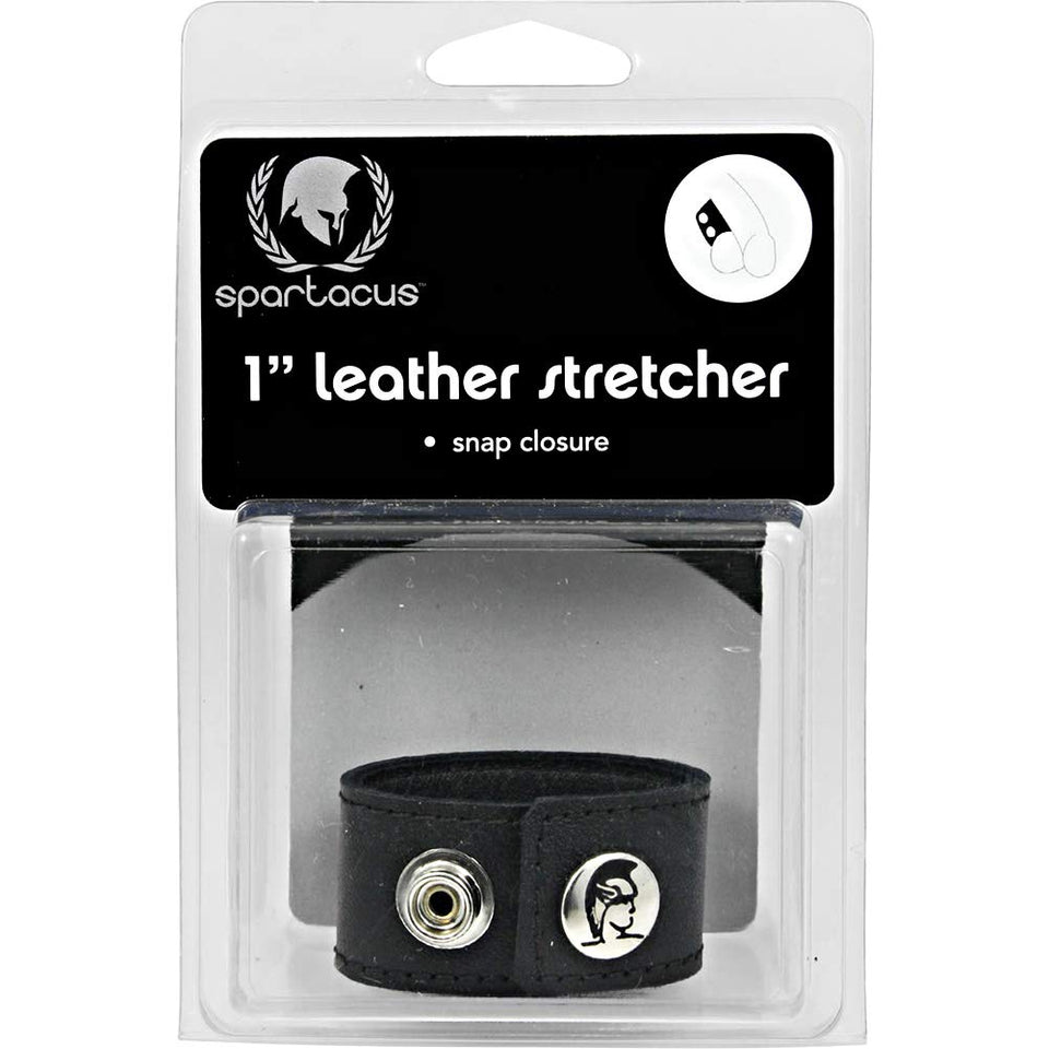 Spartacus Ball Stretcher With Snaps, Black, 1 Inch